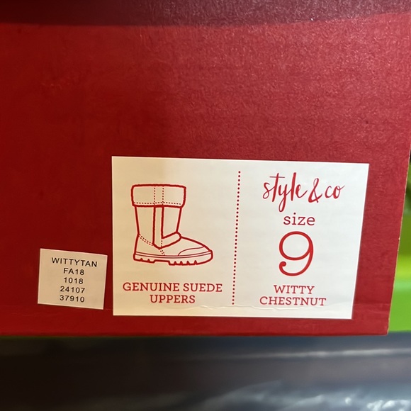NIB Style & Co Genuine Suede snow boots - Picture 4 of 5